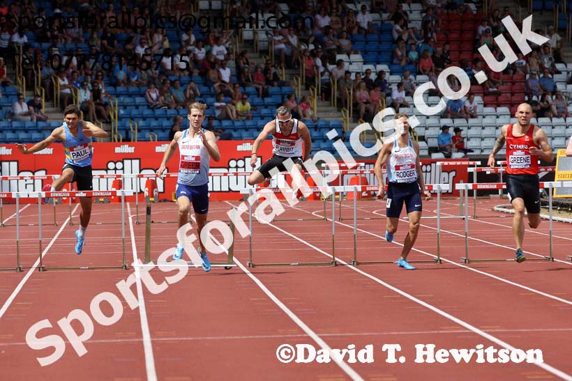 Mens 400 metres hurdles, Muller British Championships, Alexander Stadium, Birmingham. Photo: David T. Hewitson/Sports for All Pics